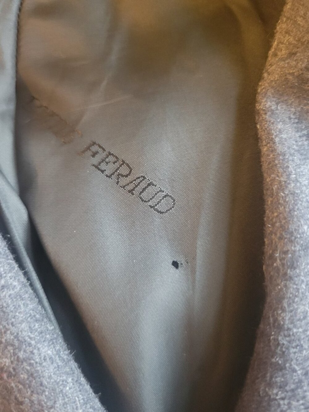 Louis Feraud Vintage Virgin Wool Maxi Coat Gray Made W Germany US 8 - Picture 8 of 11